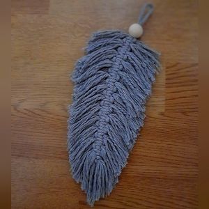 macrame boho leaf or feather